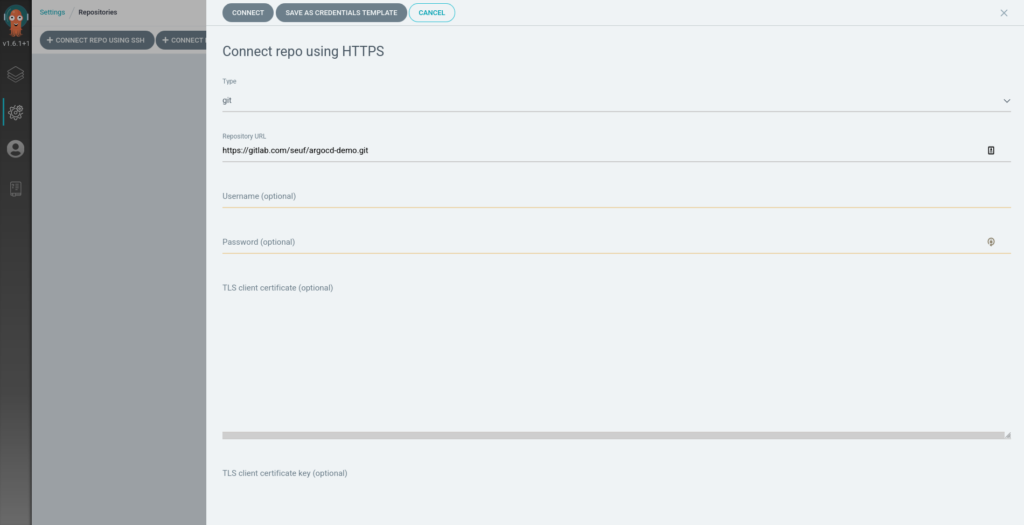 argocd add repository